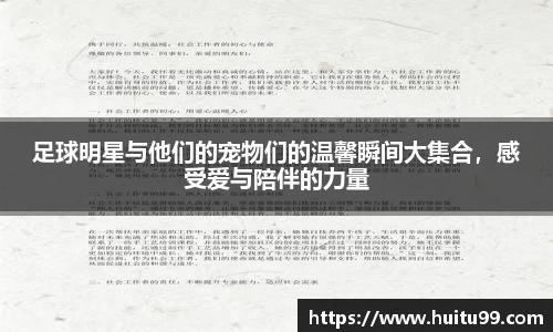 足球明星与他们的宠物们的温馨瞬间大集合，感受爱与陪伴的力量